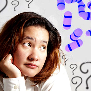 Woman Ponders Medication Worried about ADHD Medication