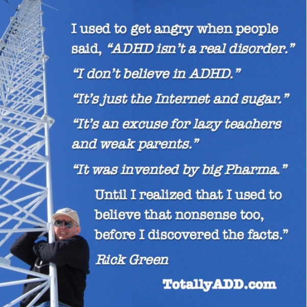 Motivational quote by Rick Green about ADHD
