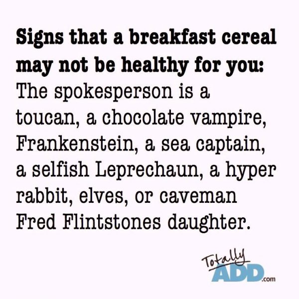 Signs a Breakfast Cereal May Be Bad For You TotallyADD
