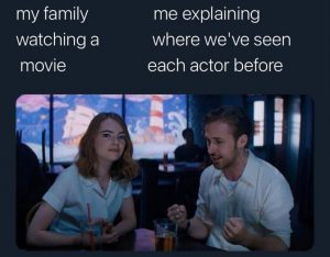 Meme about watching a movie
