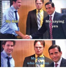 The Office meme about kids asking questions