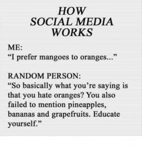 How social media works meme