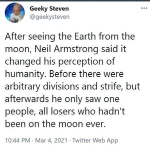 Tweet Joke about Neil Armstrong
