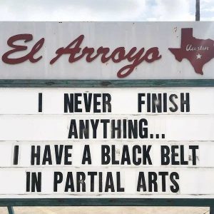 El Arroys joke about partial arts