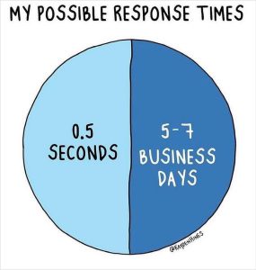 Cartoon about my response time