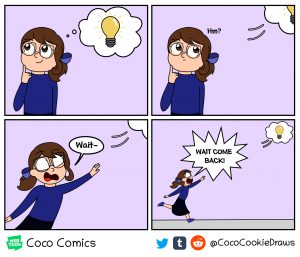 Webcomic about lost ideas from coco comics