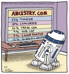 Cartoon about R2D2 ancestry